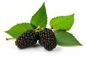 Organic mulberry. Generate Ai photo