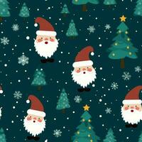 Christmas santa seamless pattern. Generate Ai photo