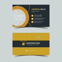 Business card design template, Clean professional business card template, business card template. vector