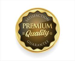 Premium quality golden design badge vector collection