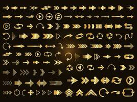 Big collection of different  arrows icons vector illustration