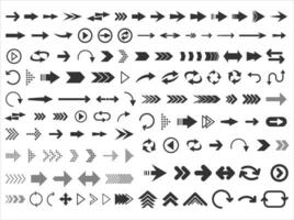 Big collection of different  arrows icons vector illustration