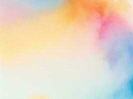 colorful watercolor paint splatters on a white background ai generated photo