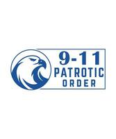 9.11 patriota día logo camiseta del presidente día logo camiseta vector