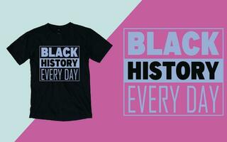 negro historia cada día, diecinueve de junio día t camisa vector