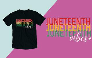 diecinueve de junio vibraciones t camisa, diecinueve de junio día t camisa vector