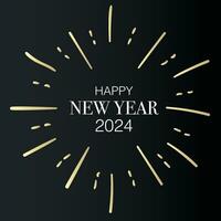 New Year 2024 sparkling design vector