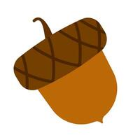 Acorns, vector icon and illustration. Aumutn and Hello Fall. EPS10.