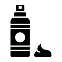 Shaving Foam Vector Glyph Icon For Personal And Commercial Use.
