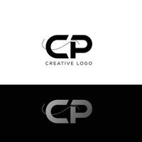 cp inicial letra logo diseño vector