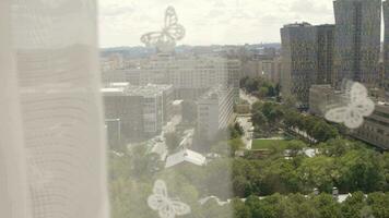 Decorated room and window sill for Easter celebration video