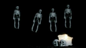 Halloween Skelette im das dunkel video