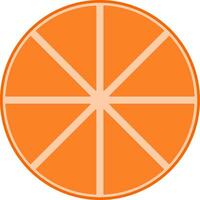 un medio de naranja Fruta aislado en transparente antecedentes. vector ilustración.