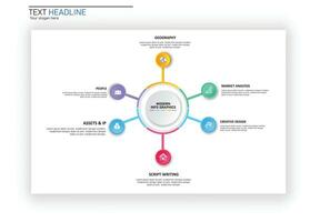 negocio infografia modelo diseño con vector