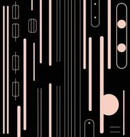 abstract black and white line on black background vector, in the style of repetitive, light pink and dark beige, ogham scripts, geometry-inspired, modern vector