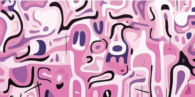 color background of wallpaper with pink and white outlines, in the style of quirky shapes, shaped canvas, minimalist line drawings, bold color blobs, light purple, jean dubuffet, hand-drawn elements vector