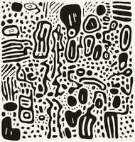 black and white geometric pattern, in the style of organic shapes and curved lines, minimalist strokes, keith haring, soft lines, abstract minimalism appreciator, thick impasto texture, bold colors vector