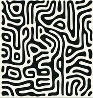 black and white geometric pattern, in the style of organic shapes and curved lines, minimalist strokes, keith haring, soft lines, abstract minimalism appreciator, thick impasto texture, bold colors vector