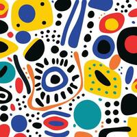 pattern design made with colorful shapes pattern, in the style of roy lichtenstein, white background, abstraction-creation, goa insprired motifs, tarsila do amaral, wallpaper, richard pousette-dart vector