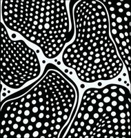 a black and white random abstract pattern, in the style of synthetism-inspired, rounded, dotted vector