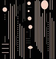 abstract black and white line on black background vector, in the style of repetitive, light pink and dark beige, ogham scripts, geometry-inspired, modern vector