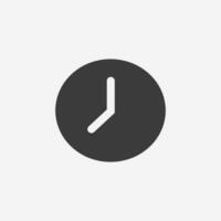 clock icon vector. time, watch, hour symbol sign vector