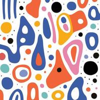 pattern design made with colorful shapes pattern, in the style of roy lichtenstein, white background, abstraction-creation, goa insprired motifs, tarsila do amaral, wallpaper, richard pousette-dart vector