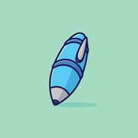 Pencil simple cartoon vector illustration education tools concept icon isolated