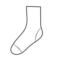 foot wearing socks line art vector illustration