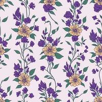 Floral Vector repeated Seamless Pattern Design for Fabric and Wallpaper