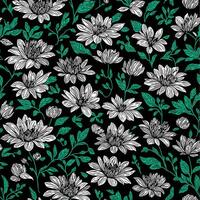 Floral Vector repeated Seamless Pattern Design for Fabric and Wallpaper