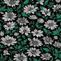 Floral Vector repeated Seamless Pattern Design for Fabric and Wallpaper