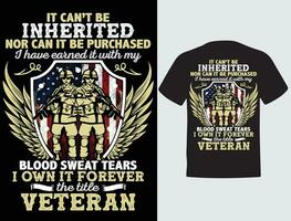 American veteran t-shirt design, Graphic Typography Art vector