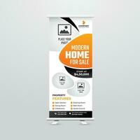 Modern and Creative Roll up Banner Template Design vector