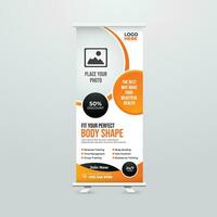 Modern and Creative Roll up Banner Template Design vector