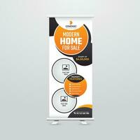 Modern and Creative Roll up Banner Template Design vector