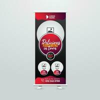 Modern and Creative Roll up Banner Template Design vector