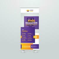 Modern and Creative Roll up Banner Template Design vector