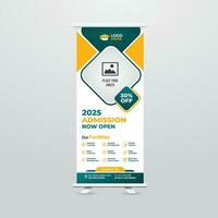 Modern and Creative Roll up Banner Template Design vector