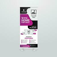 Modern and Creative Roll up Banner Template Design vector