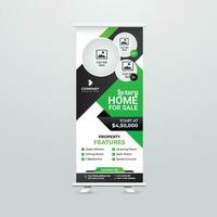 Modern and Creative Roll up Banner Template Design vector