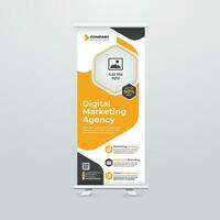 Modern and Creative Roll up Banner Template Design vector