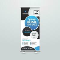 Modern and Creative Roll up Banner Template Design vector