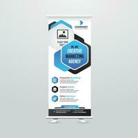 Modern and Creative Roll up Banner Template Design vector