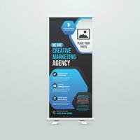 Modern and Creative Roll up Banner Template Design vector