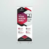 Modern and Creative Roll up Banner Template Design vector