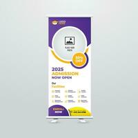 Modern and Creative Roll up Banner Template Design vector