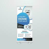 Modern and Creative Roll up Banner Template Design vector