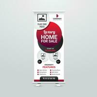 Modern and Creative Roll up Banner Template Design vector