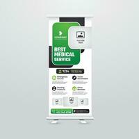 Modern and Creative Roll up Banner Template Design vector